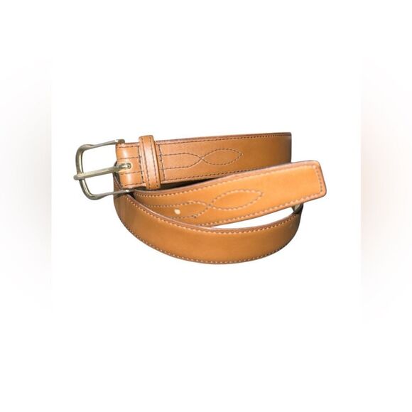 Men’s Brown Belt Cashmere Cowhide Lined Size 36/90 01 3448 USA‎ - Picture 2 of 4